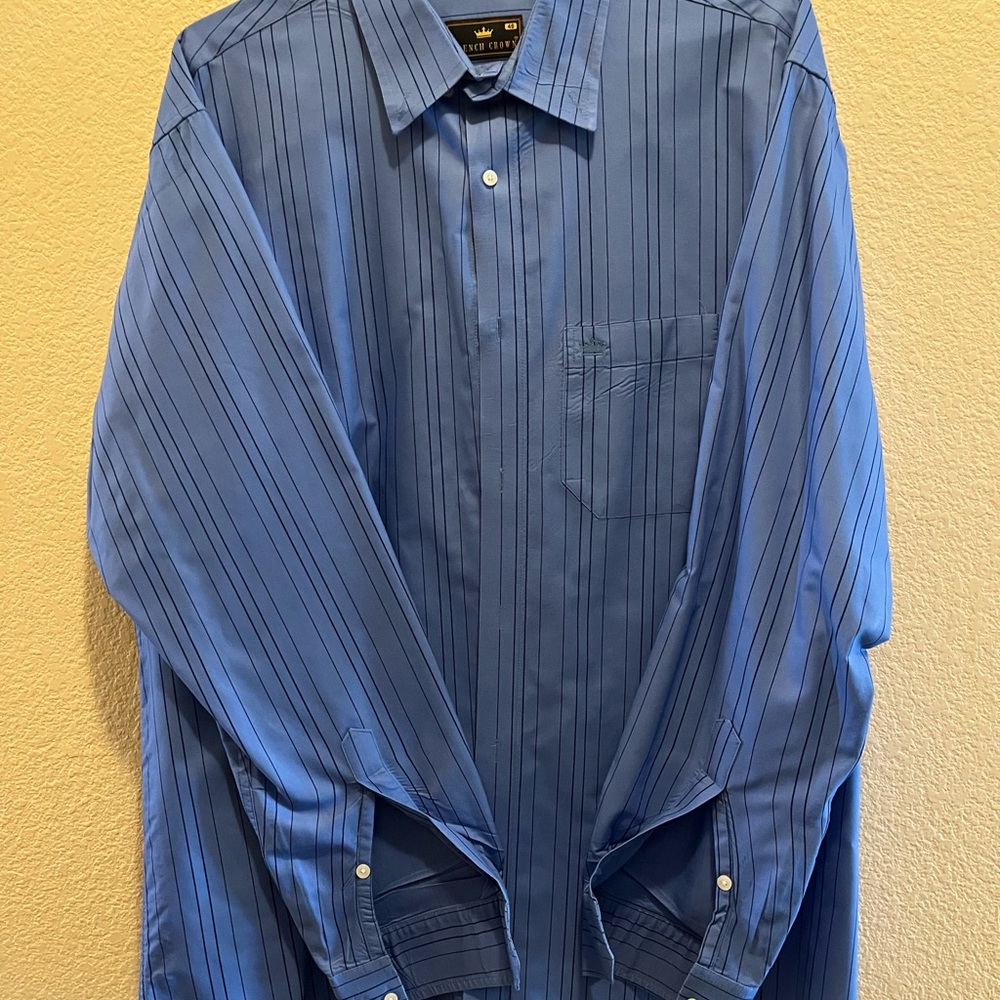Classic Blue Striped Men's Shirt